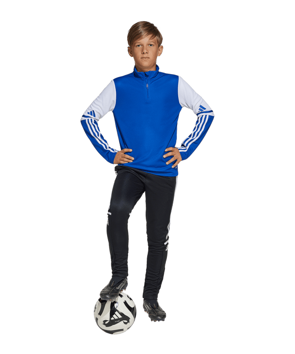 adidas Squadra 25 HalfZip Sweatshirt Kids Hellblau - blau