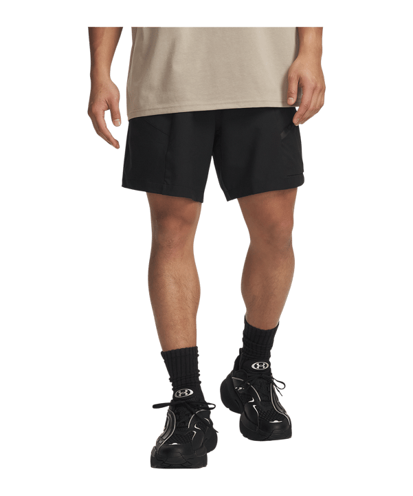 Under Armour Unstoppable Woven Short Schwarz F001 - schwarz
