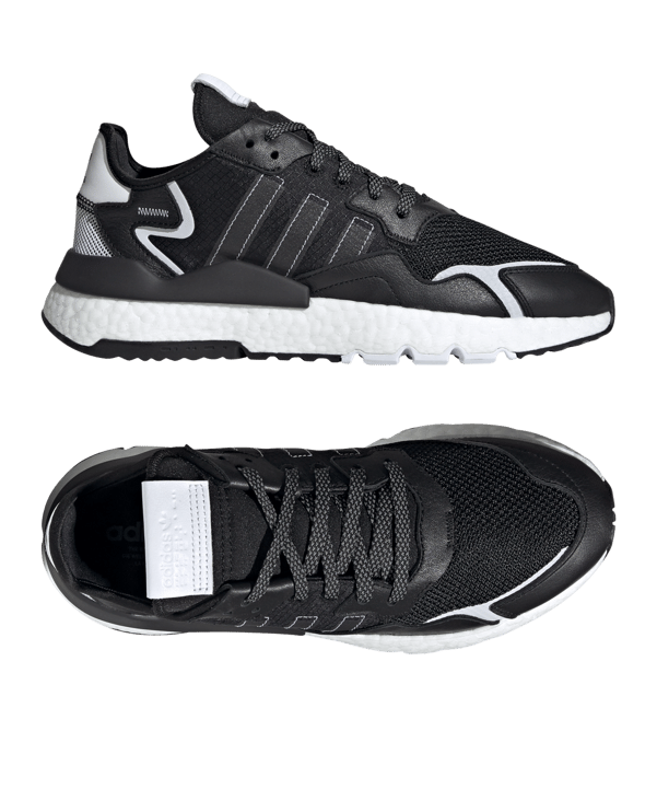 adidas Originals Nite Jogger Schwarz Weiss - schwarz