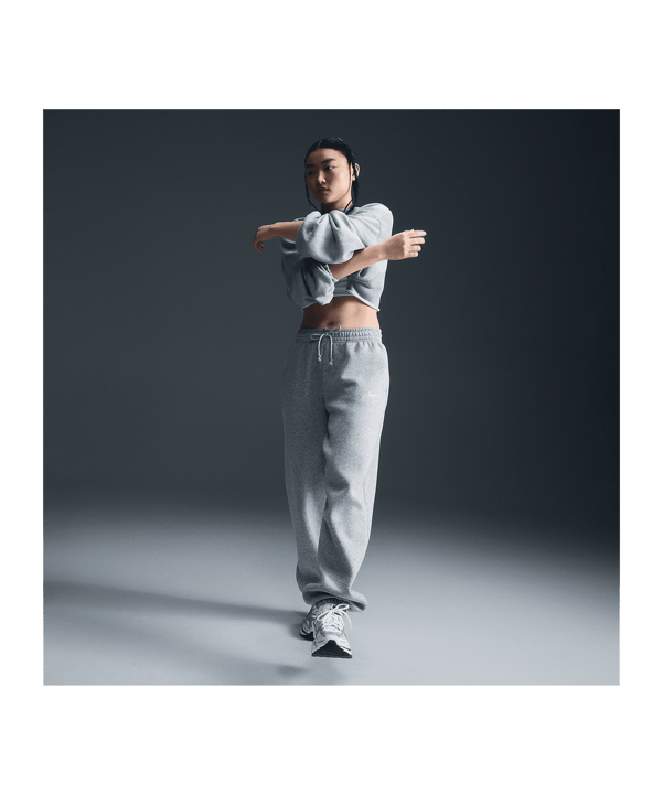 Nike Phoenix 2 Fleece Jogginghose Damen Grau F063 - grau