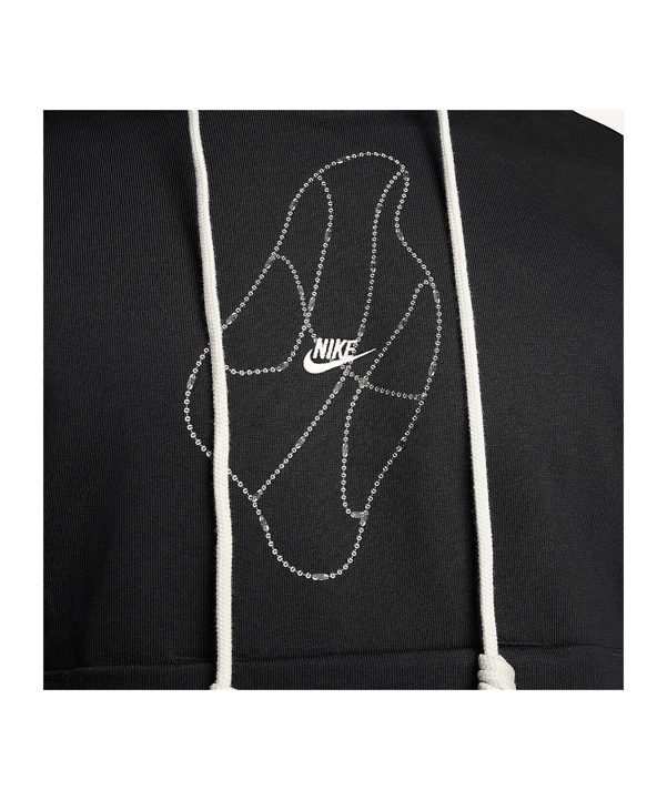 Nike Standard Issue Chain Hoody Schwarz Weiss F010 - schwarz
