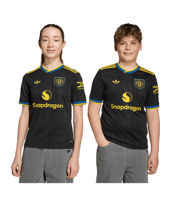 adidas Manchester United Trikot 3rd 2025/2026 Kids Schwarz - schwarz