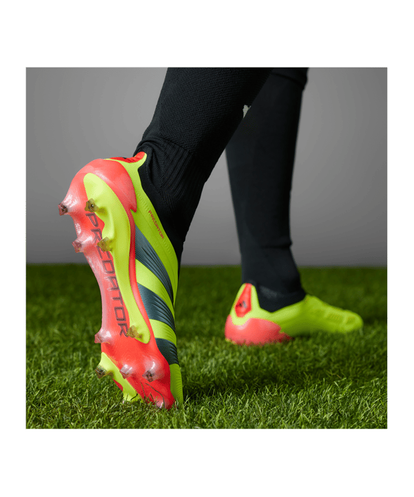 adidas Predator Elite LL FG Energy Citrus Gelb Schwarz Rot - gelb