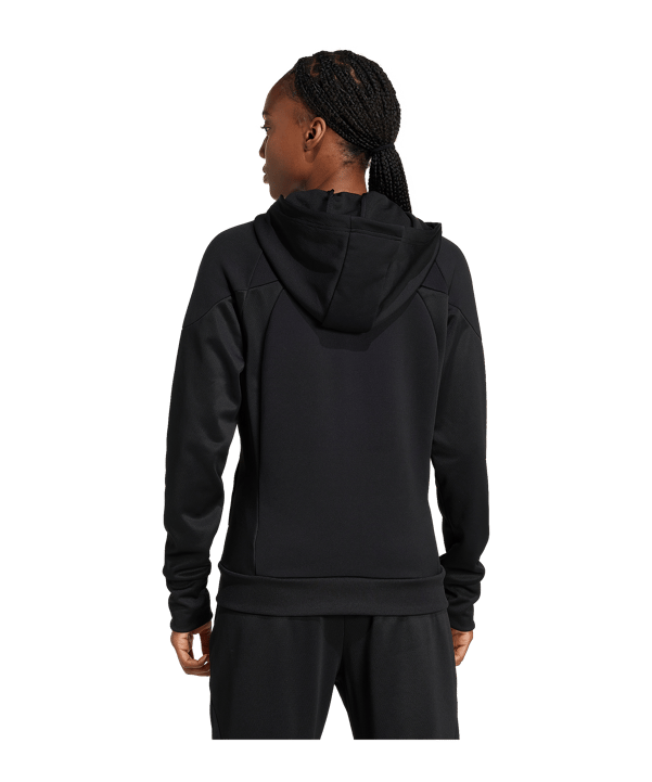 adidas Tiro 25 Travel Kapuzenjacke Damen Schwarz - schwarz