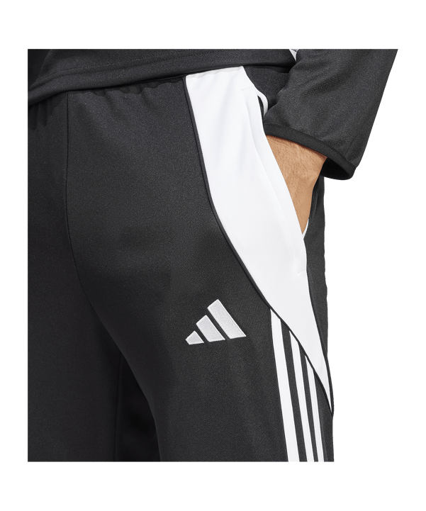 adidas Tiro 24 Trainingshose Slim Schwarz Weiss - schwarz