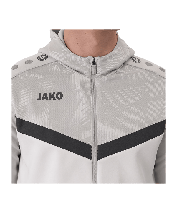 JAKO Icon Kapuzenjacke Weiss Grau F016 - weiss