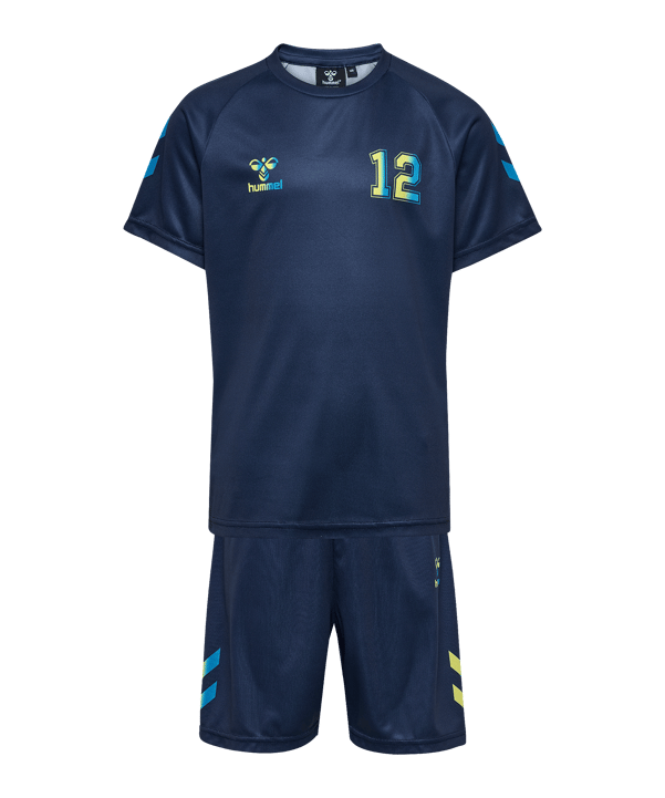 hummel Shimmer Trikot Set Kids Blau F7795 - blau