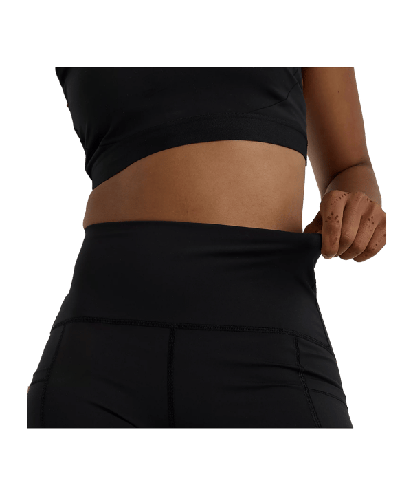 New Balance Sleek Pocket High Rise 6 In Laufshort Damen Schwarz - schwarz