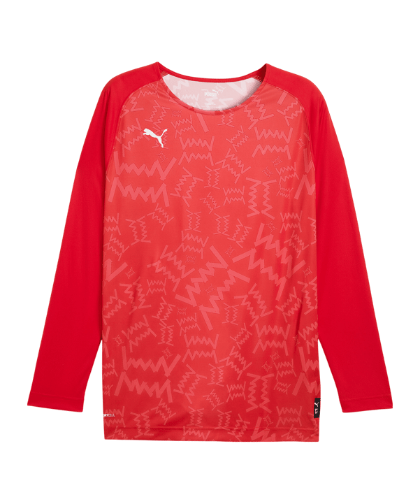 PUMA Teamjaws Graphic Ls Shooting Hemd Rot F03 - rot