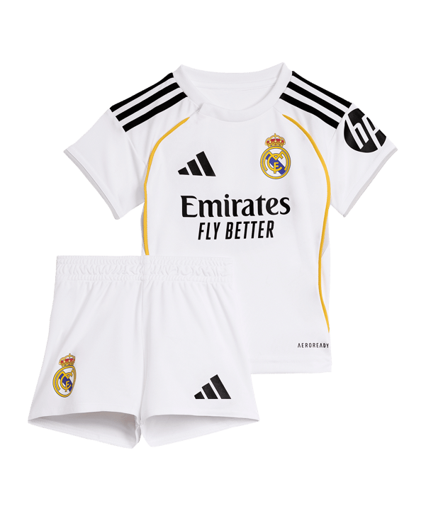 adidas Real Madrid Baby Trikot Set Home 2025/2026 Kids Weiß - weiss