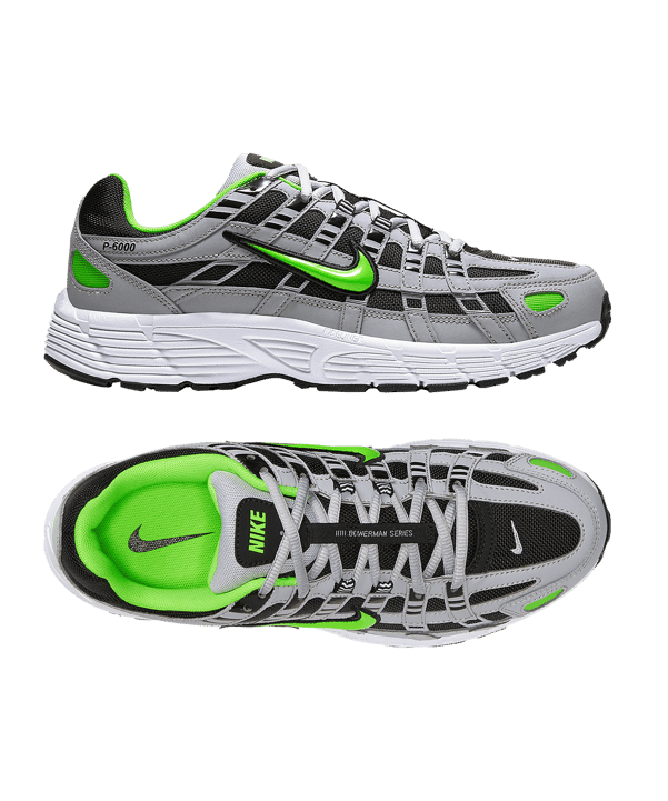 Nike P-6000 Running Grau Grün F005 - grau