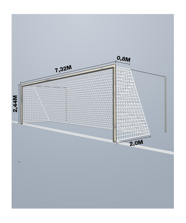 Cawila Tornetz 7,50x2,50m | Tiefe 0,8x2,0m - weiss