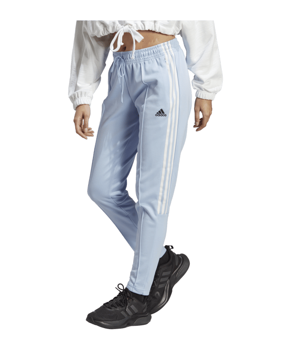 adidas Tiro Trainingshose Damen Hellblau Weiss - blau