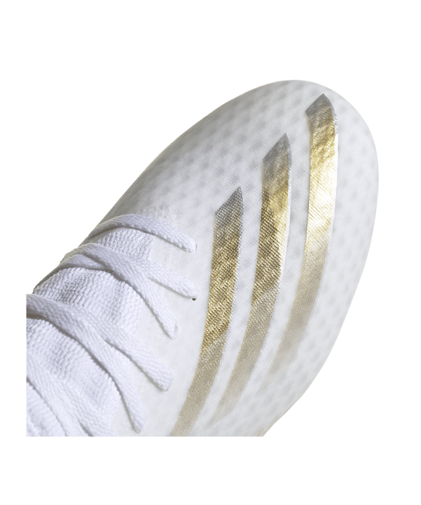 adidas X GHOSTED.3 FG Inflight Weiss Gold Silber - weiss