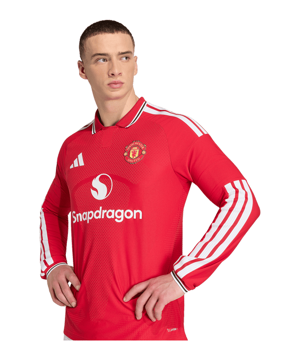 adidas Manchester United Authentic Trikot Langarm Home 2026/2027 Rot - rot