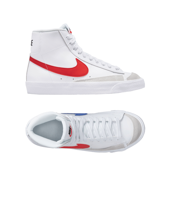 Nike Blazer Mid 77 Kids (GS) Weiss Rot F117 - weiss