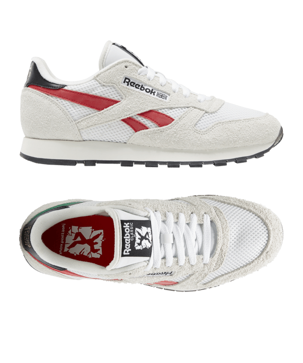 Reebok Classic Leather Grau Rot - grau
