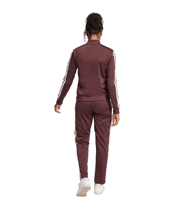adidas Essentials 3S Trainingsanzug Damen Rot - rot