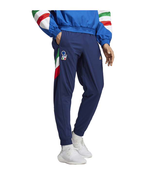 adidas Italien Icon Trainingshose Dunkelblau - blau