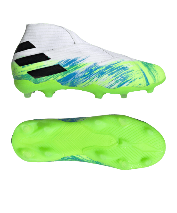 adidas NEMEZIZ Uniforia 19+ FG J Kids Weiss Grün - weiss