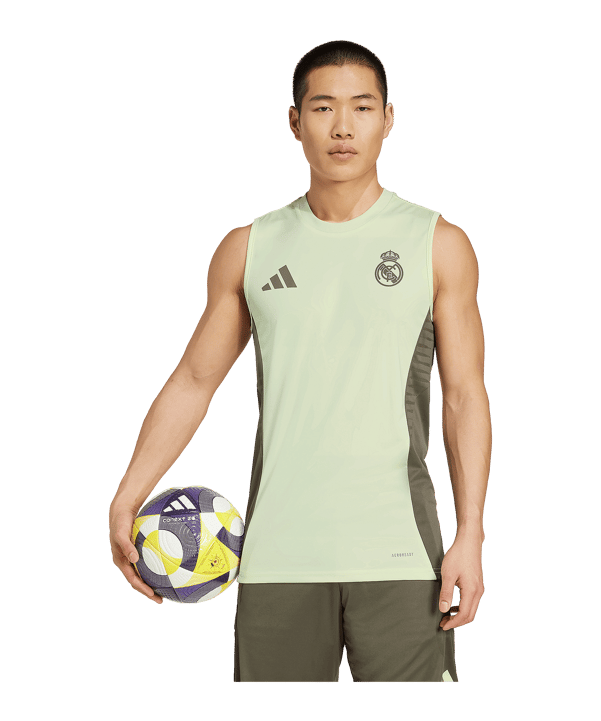 adidas Real Madrid Sleeveless Trainingsshirt Grün - gruen