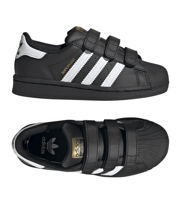 adidas Originals Superstar Sneaker C Kids Schwarz - schwarz
