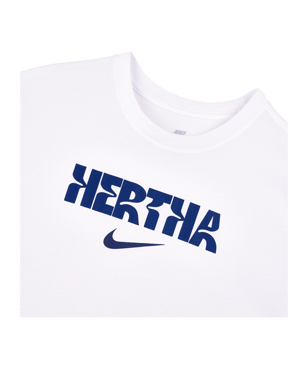 Nike Hertha BSC Crest T-Shirt Weiss Blau F100 - weiss