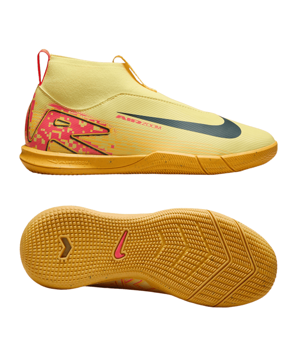 Nike Jr Air Zoom Mercurial Superfly X Academy IN  Mbappe Signature Kids Orange Blau F800 - orange