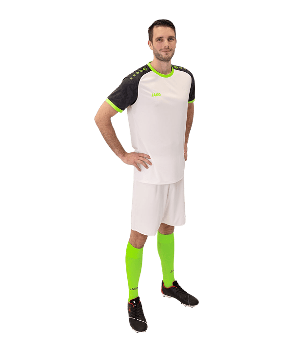 JAKO Iconic Trikot Weiss Schwarz Grün F014 - weiss