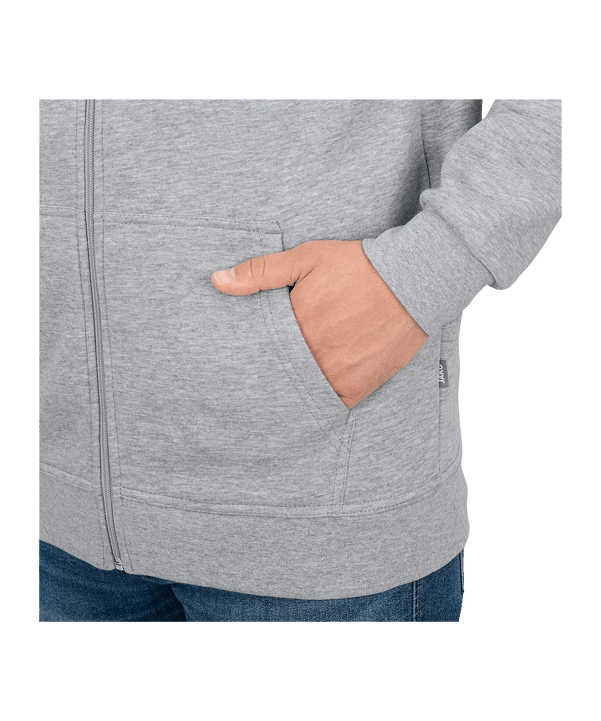 JAKO Organic Kapuzenjacke Grau F520