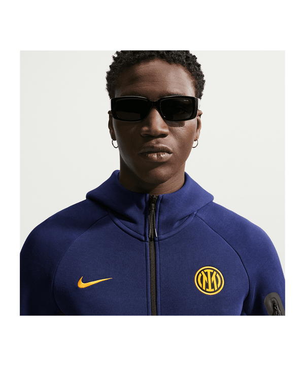 Nike FC Inter Tech Fleece Giacca con cappuccio Blu C492 - blu