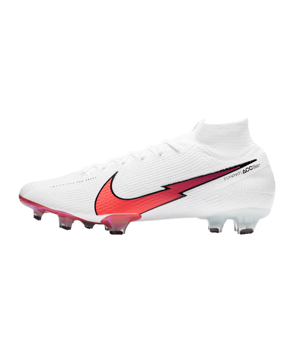 Nike Mercurial Superfly VII Flash Crimson Elite FG Weiss F163 - weiss
