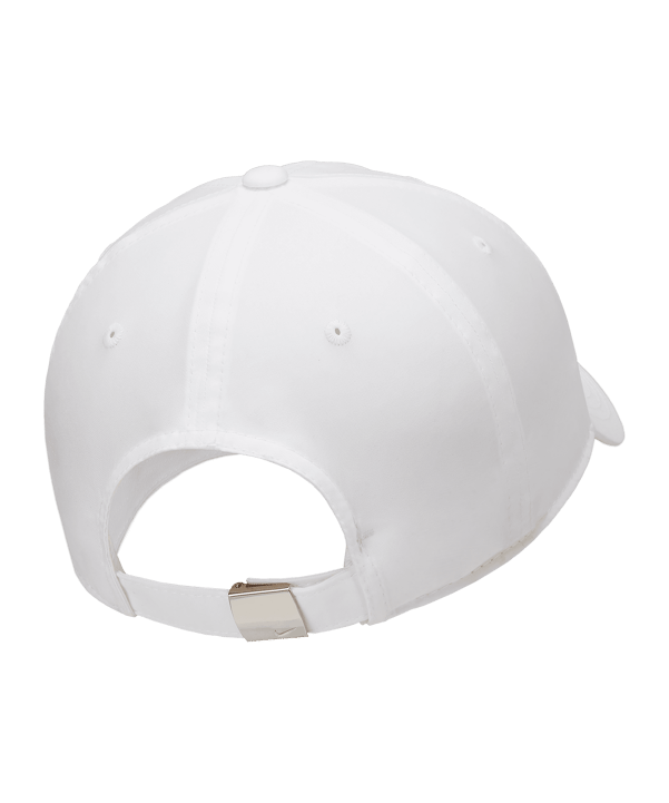Nike Club Unstructured Metal Swoosh Cap Weiss F100 - weiss