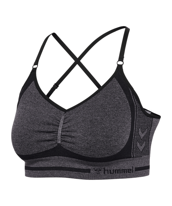 Hummel Mt Lulu Seamless Scrunch Sport-BH Damen Schwarz F2508 - schwarz