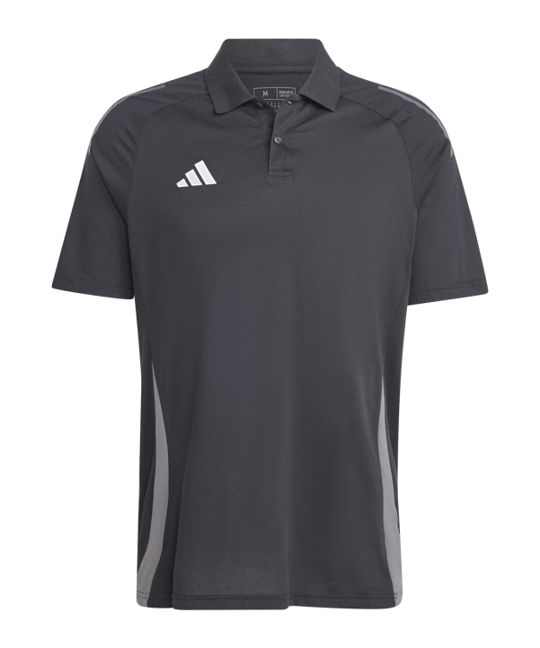 adidas Tiro 24 Comp Poloshirt Schwarz Grau - schwarz