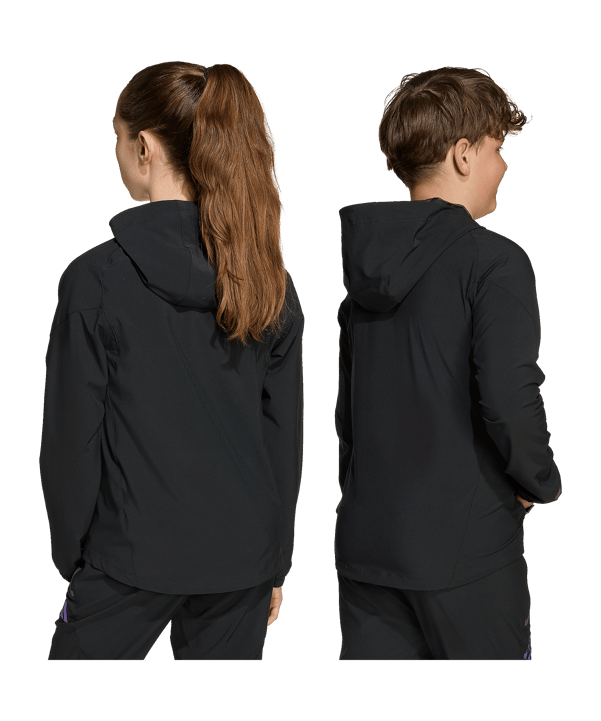adidas Manchester United Vis Tech Travel Jacke Kids Schwarz - schwarz