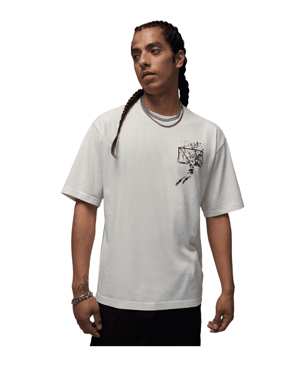 Jordan Brooklyn Graphic T-Shirt Weiß F133 - weiss