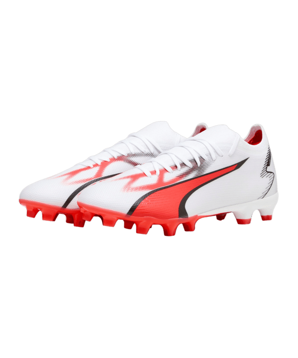 PUMA ULTRA Match FG/AG Breakthrough Weiss Rot F01 - weiss