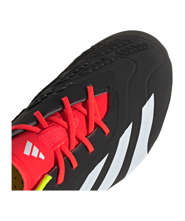 adidas Predator Elite FG Solar Energy Kids Schwarz Weiss Rot - schwarz