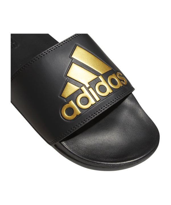 adidas Adilette Comfort Badelatsche Schwarz Gold - schwarz
