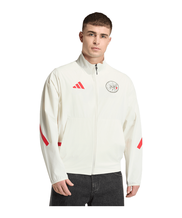 adidas Ajax Amsterdam Anthem Jacke Weiß - weiss