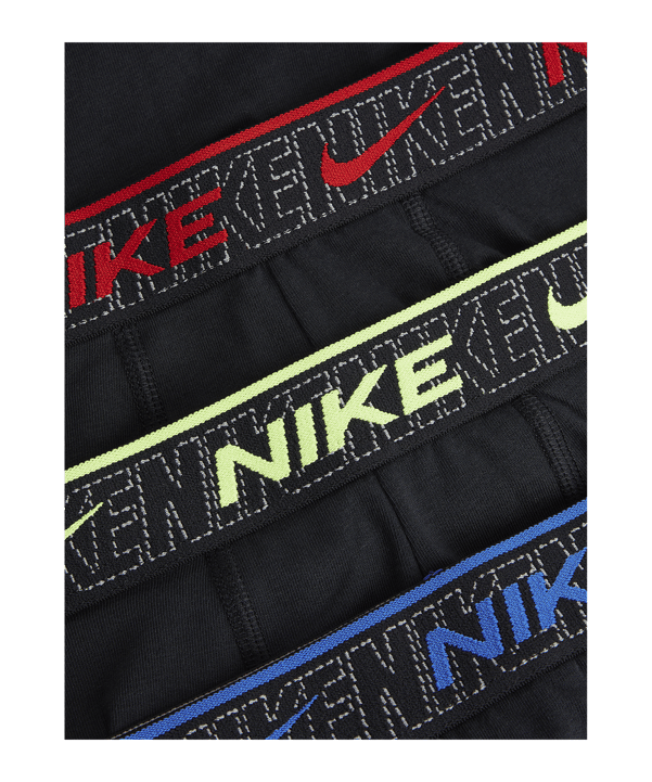 Nike Cotton Trunk 3er Pack Boxershort Schwarz FJV7 - schwarz