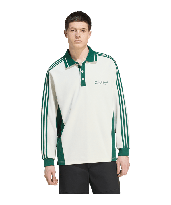 adidas Originals Polo A Maniche Lunghe Bianco - bianco