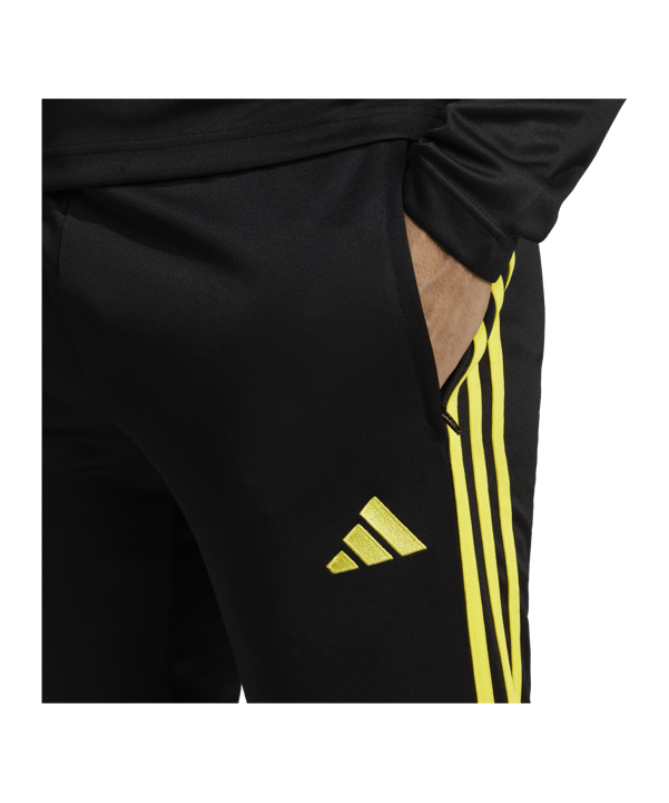 adidas Tiro 23 Trainingshose Schwarz Gelb - schwarz