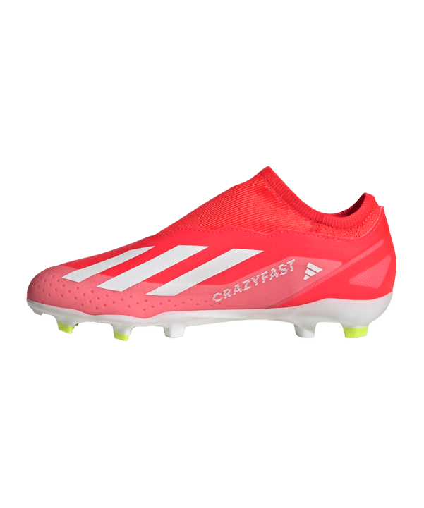 adidas X Crazyfast League LL FG Kids Energy Citrus Rot Weiss Gelb - rot