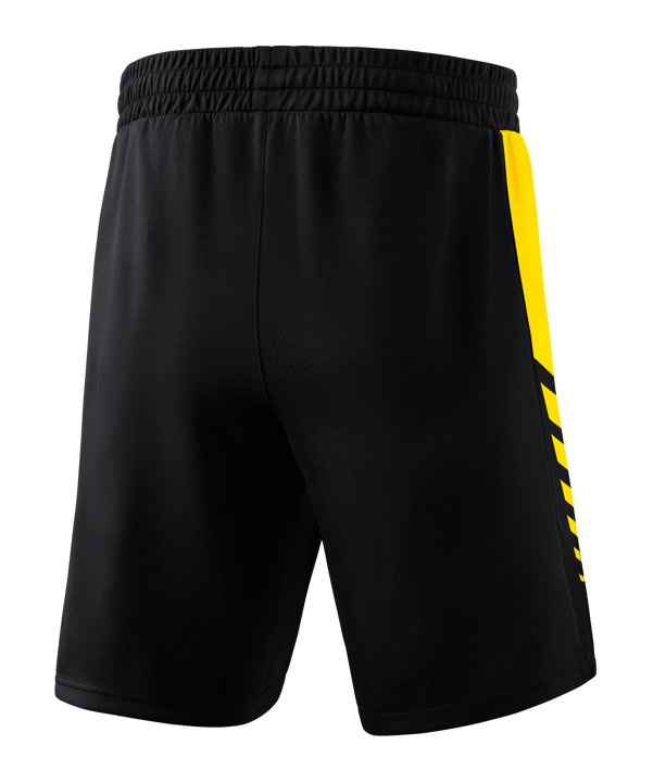 Erima Six Wings Worker Short Kids Schwarz Gelb - schwarz