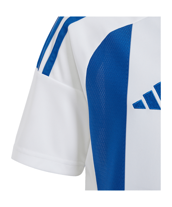 adidas Striped 24 Trikot Kids Weiss Blau - weiss