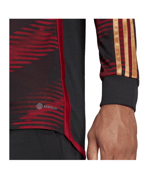 adidas DFB Deutschland Trikot langarm Away WM 2022 Schwarz - schwarz