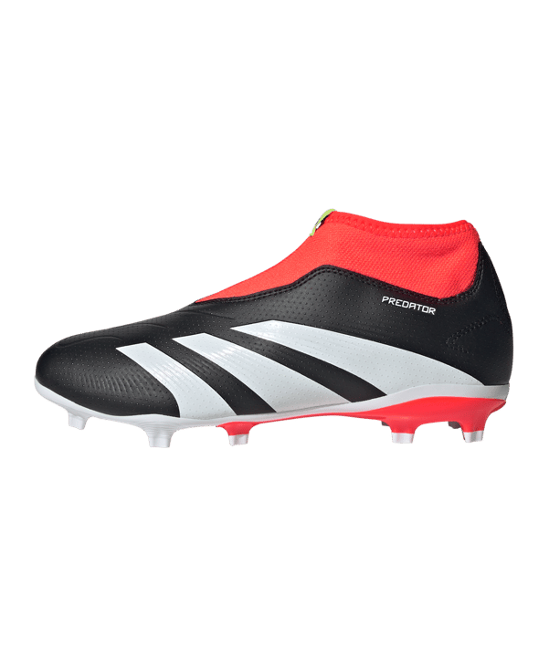 adidas Predator League LL FG Solar Energy Kids Schwarz Weiss Rot - schwarz