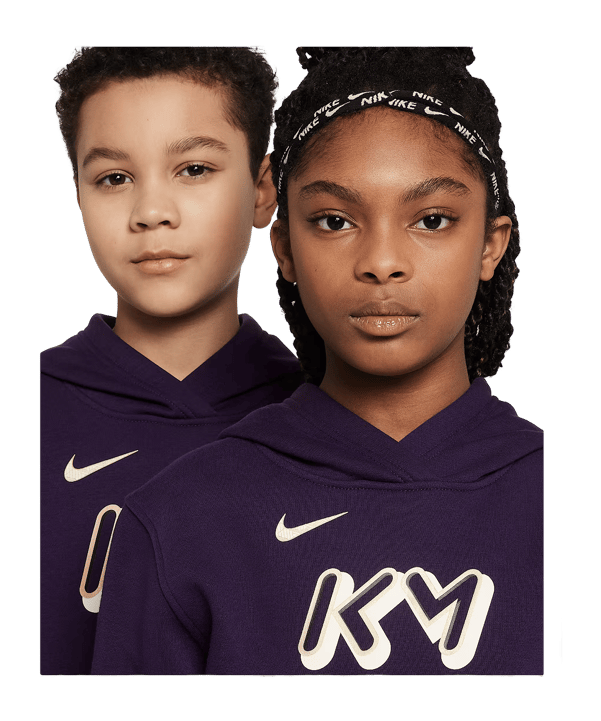 Nike Club Fleece Hoody Kids Lila F585 - lila